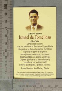 Postales: ESTAMPA. Oración Venerable Ismael de Tomelloso